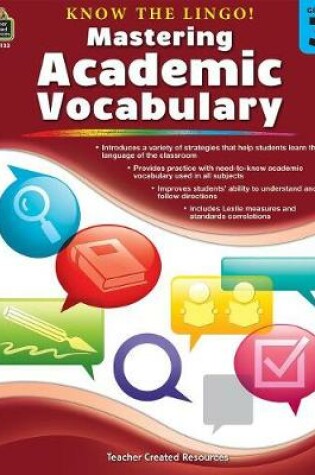 Cover of Know the Lingo! Mastering Academic Vocabulary (Gr. 3)