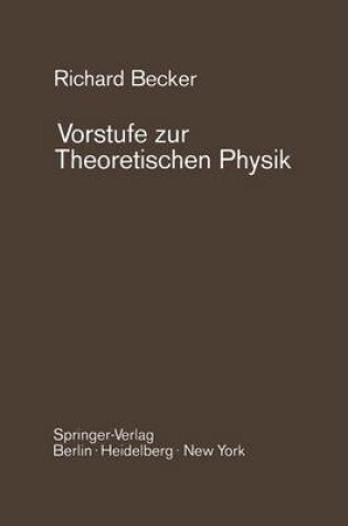 Cover of Vorstufe zur Theoretischen Physik