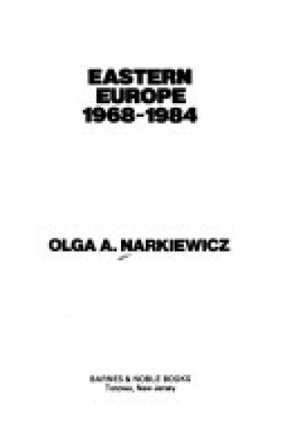 Cover of Eastern Europe 1968-1984