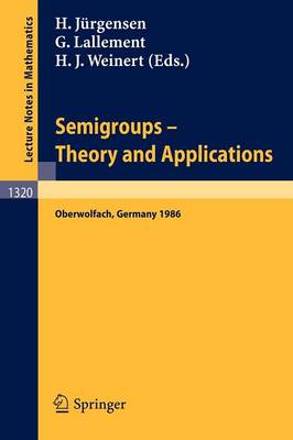 Book cover for Semigroups. Theory and Applications