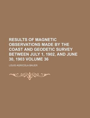 Book cover for Results of Magnetic Observations Made by the Coast and Geodetic Survey Between July 1, 1902, and June 30, 1903 Volume 36