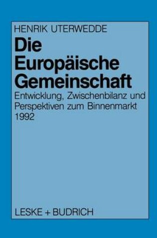 Cover of Die Europäische Gemeinschaft