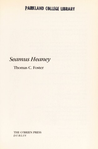 Cover of Seamus Heaney