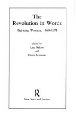 Cover of The Revolution in Words