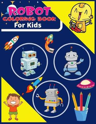 Book cover for Robot Coloring Book for kids