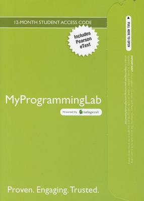 Book cover for MyLab Programming with Pearson eText -- Access Card -- for Introduction to Java Programming, Comprehensive Version