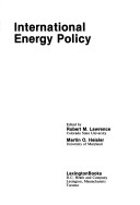 Book cover for International Energy Policy