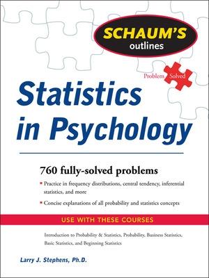 Book cover for Schaum's Outline of Statistics in Psychology