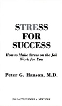 Book cover for Stress for Success