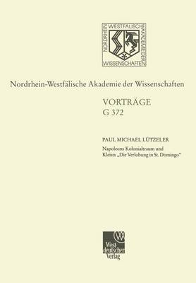 Cover of Napoleons Kolonialtraum Und Kleists "die Verlobung in St. Domingo"