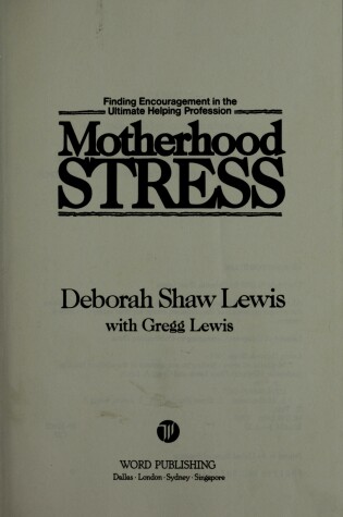 Cover of Motherhood Stress