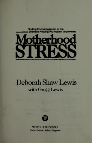 Book cover for Motherhood Stress