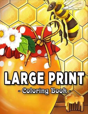 Book cover for Large Print Coloring Book