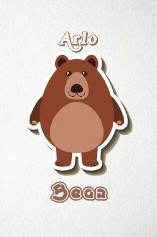 Cover of Arlo Bear A5 Lined Notebook 110 Pages