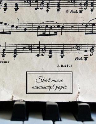 Book cover for sheet music manuscript