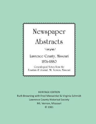 Cover of Lawrence County Missouri Newspaper Abstracts 1876-1880