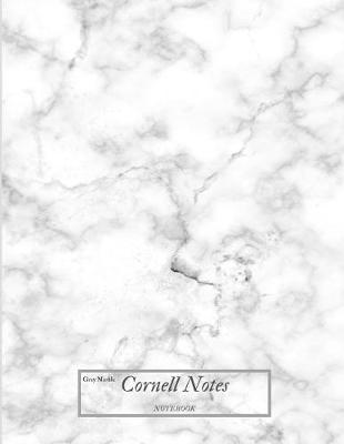 Book cover for Gray Marble Cornell Notes Notebook