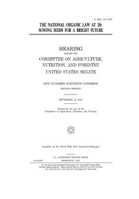 Book cover for The national organic law at 20