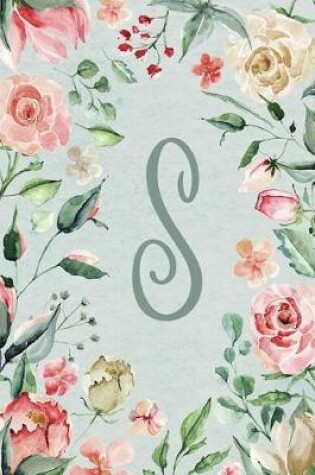 Cover of 2020 Weekly Planner, Letter/Initial S, Teal Pink Floral Design