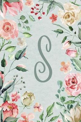 Cover of 2020 Weekly Planner, Letter/Initial S, Teal Pink Floral Design