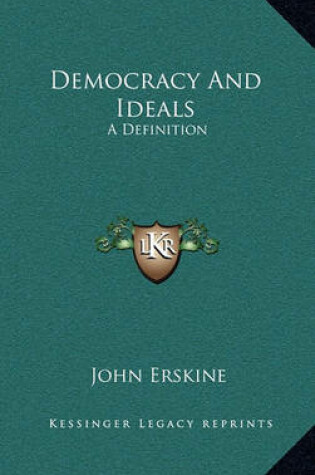 Cover of Democracy and Ideals