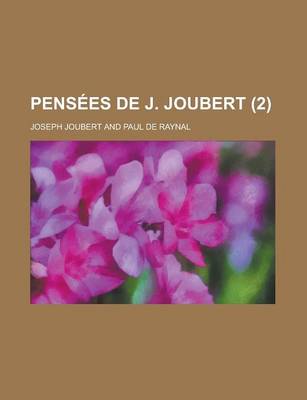 Book cover for Pensees de J. Joubert (2)