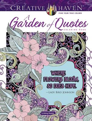 Book cover for Creative Haven a Garden of Quotes Coloring Book