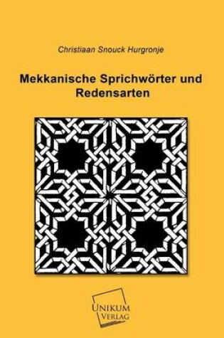 Cover of Mekkanische Sprichworter Und Redensarten