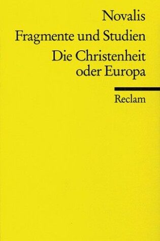 Cover of Die Christenheit Ober Europa