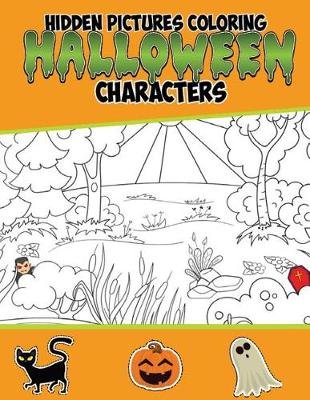 Book cover for Hidden Pictures Coloring Halloween Characters