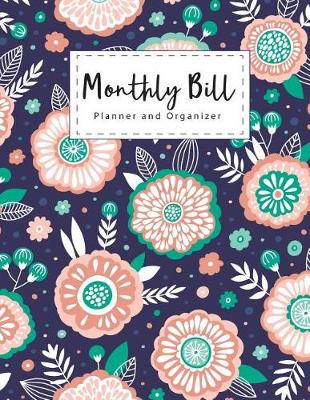 Book cover for Monthly Bill Planner and Organizer