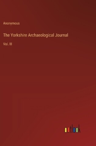 Cover of The Yorkshire Archaeological Journal