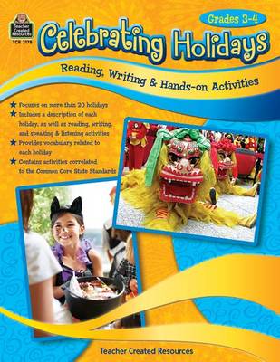 Book cover for Celebrating Holidays: Reading, Writing & Hands-On Activities