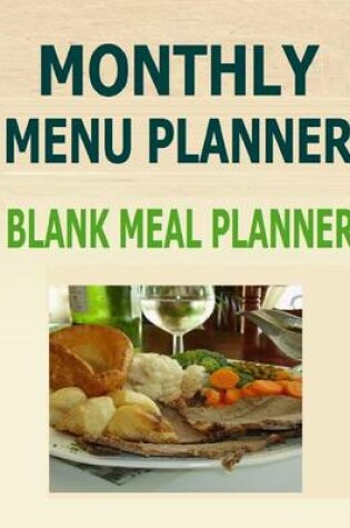 Cover of Monthly Menu Planner