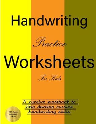 Book cover for Handwriting Practice Worksheets for Kids