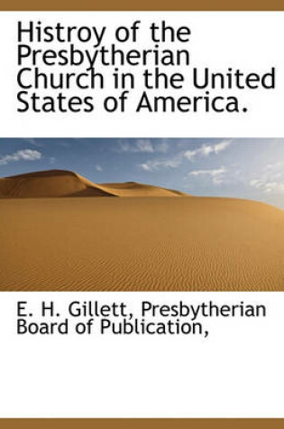 Cover of Histroy of the Presbytherian Church in the United States of America.