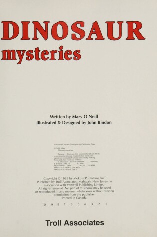 Cover of Dinosaur Mysteries