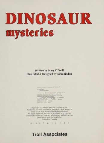 Book cover for Dinosaur Mysteries