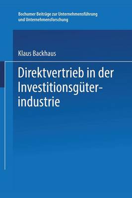 Book cover for Direktvertrieb in der Investitionsgüterindustrie