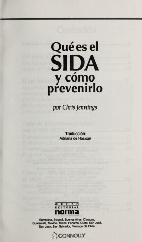 Book cover for Que Es El Sida y Como Prevenirlo?