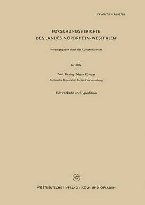 Cover of Luftverkehr und Spedition