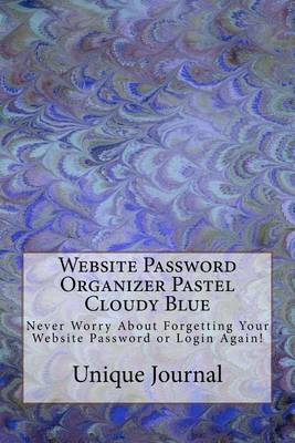 Book cover for Website Password Organizer Pastel Cloudy Blue