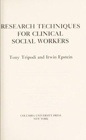 Book cover for Research Techniques for Clinical Social Workers