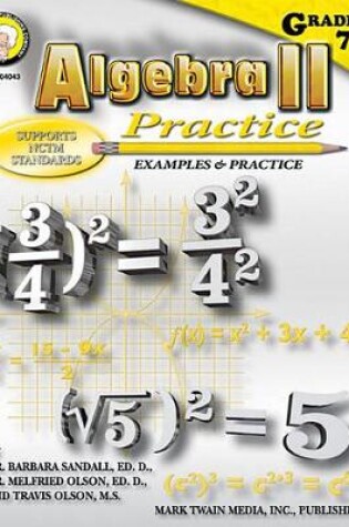 Cover of Algebra II Practice Book, Grades 7 - 12