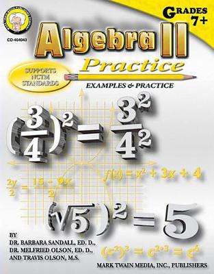 Book cover for Algebra II Practice Book, Grades 7 - 12