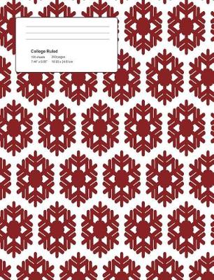 Book cover for Christmas Red Flakes Composition College Ruled Book (7.44 x 9.69) 200 pages V5