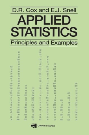 Cover of Applied Statistics - Principles and Examples