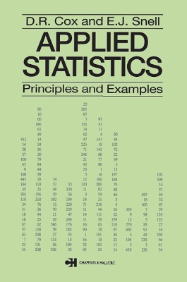 Book cover for Applied Statistics - Principles and Examples