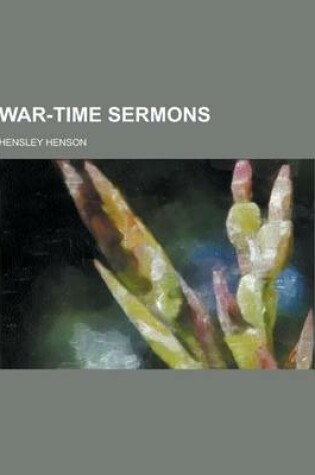 Cover of War-Time Sermons