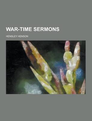 Book cover for War-Time Sermons